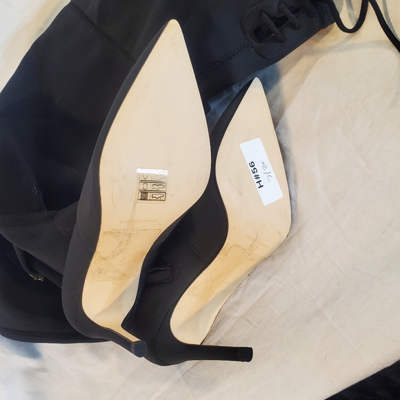 GOOD AMERICAN Women’s 5 black high heels over the knee boots New without Tag/box - Picture 3 of 6
